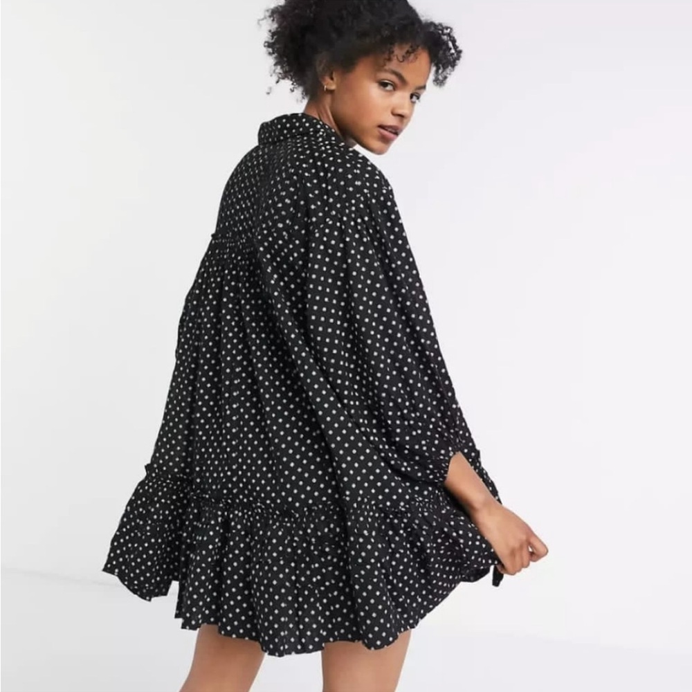 Free People, Full Swing Dot, Fun Mini Dress,Excellent Condition, Size XS